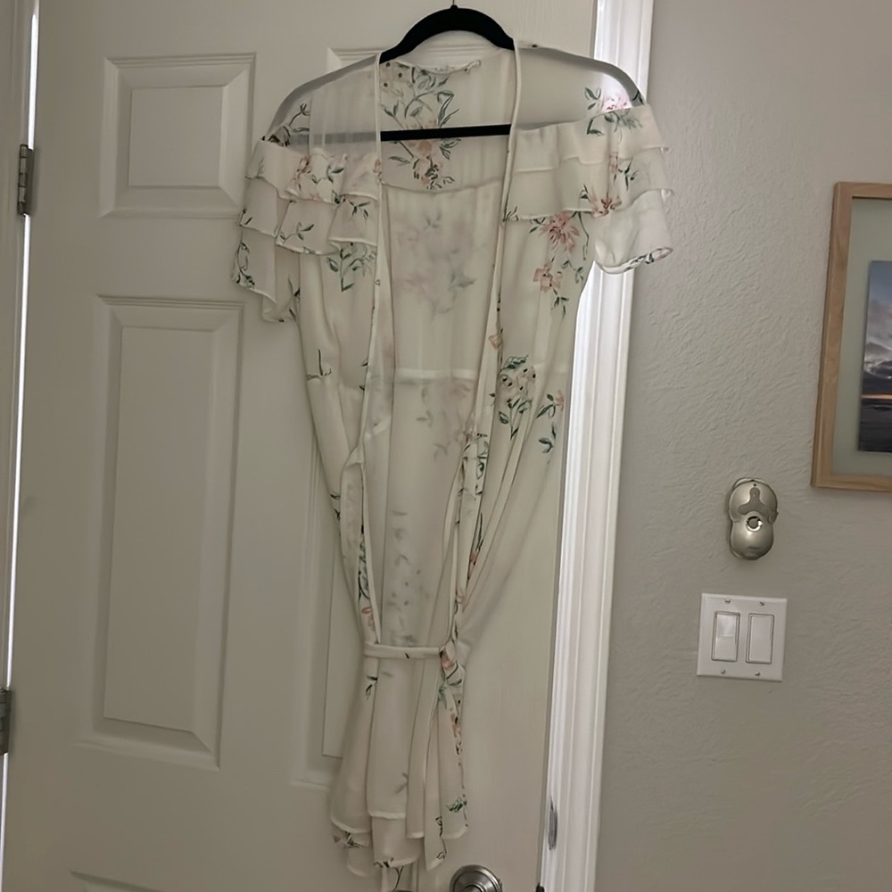 Floral wrapped dress